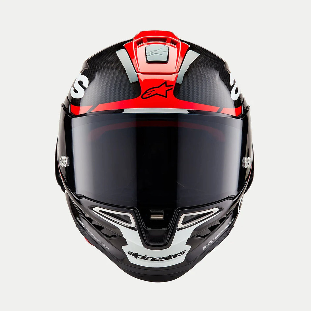 Alpinestars Supertech R10 Element Zwart/Carbon/Fluorood/Wit Integraalhelm