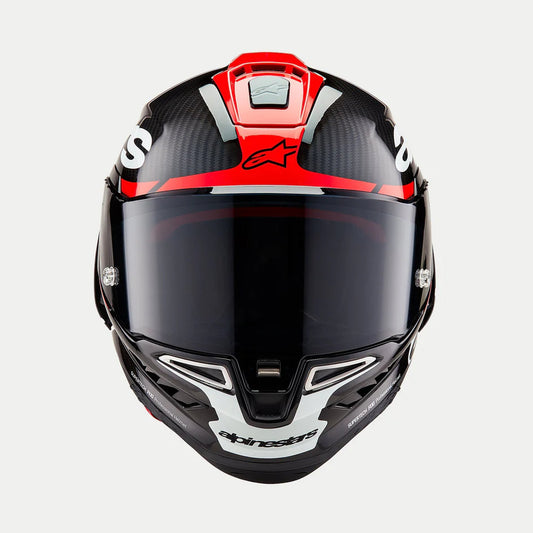 Alpinestars Supertech R10 Element Zwart/Carbon/Fluorood/Wit Integraalhelm