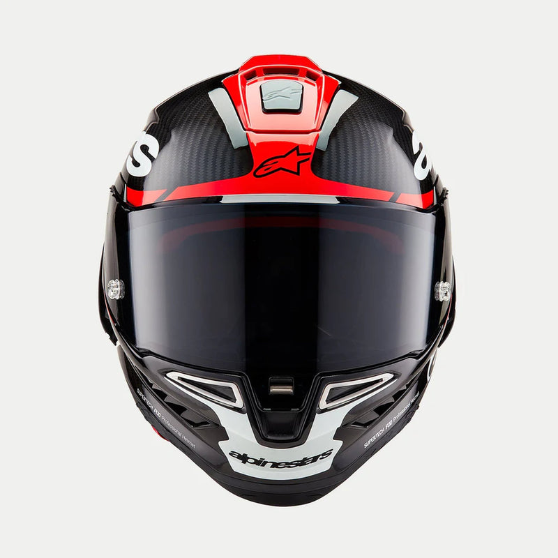 Alpinestars Supertech R10 Element Zwart/Carbon/Fluorood/Wit Integraalhelm