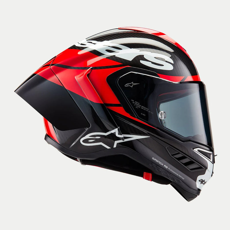 Alpinestars Supertech R10 Element Zwart/Carbon/Fluorood/Wit Integraalhelm
