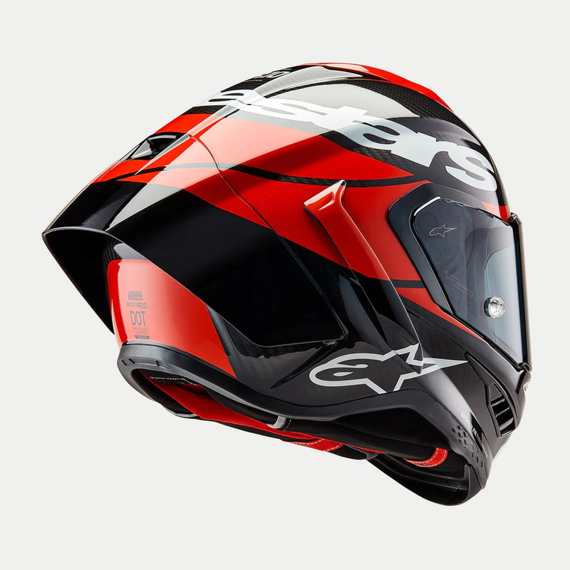 Alpinestars Supertech R10 Element Zwart/Carbon/Fluorood/Wit Integraalhelm