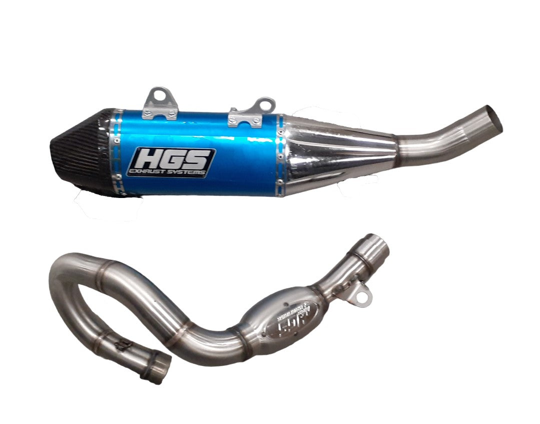 HGS Compleet uitlaatsysteem 4-takt blauw Gas Gas MC450F / Husqvarna FC450 / KTM 450 SX-F 2019-2023