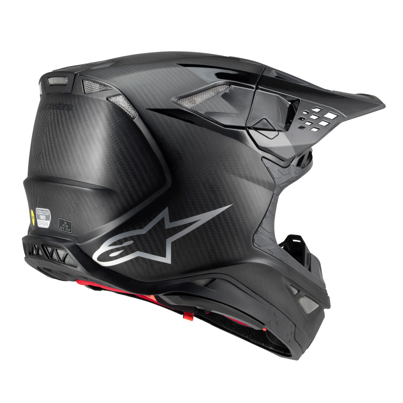 Alpinestars S-M10 2206 Fame Schwarz Carbon Crosshelm