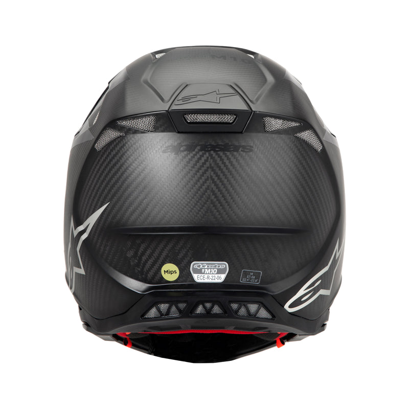Alpinestars S-M10 2206 Fame Schwarz Carbon Crosshelm