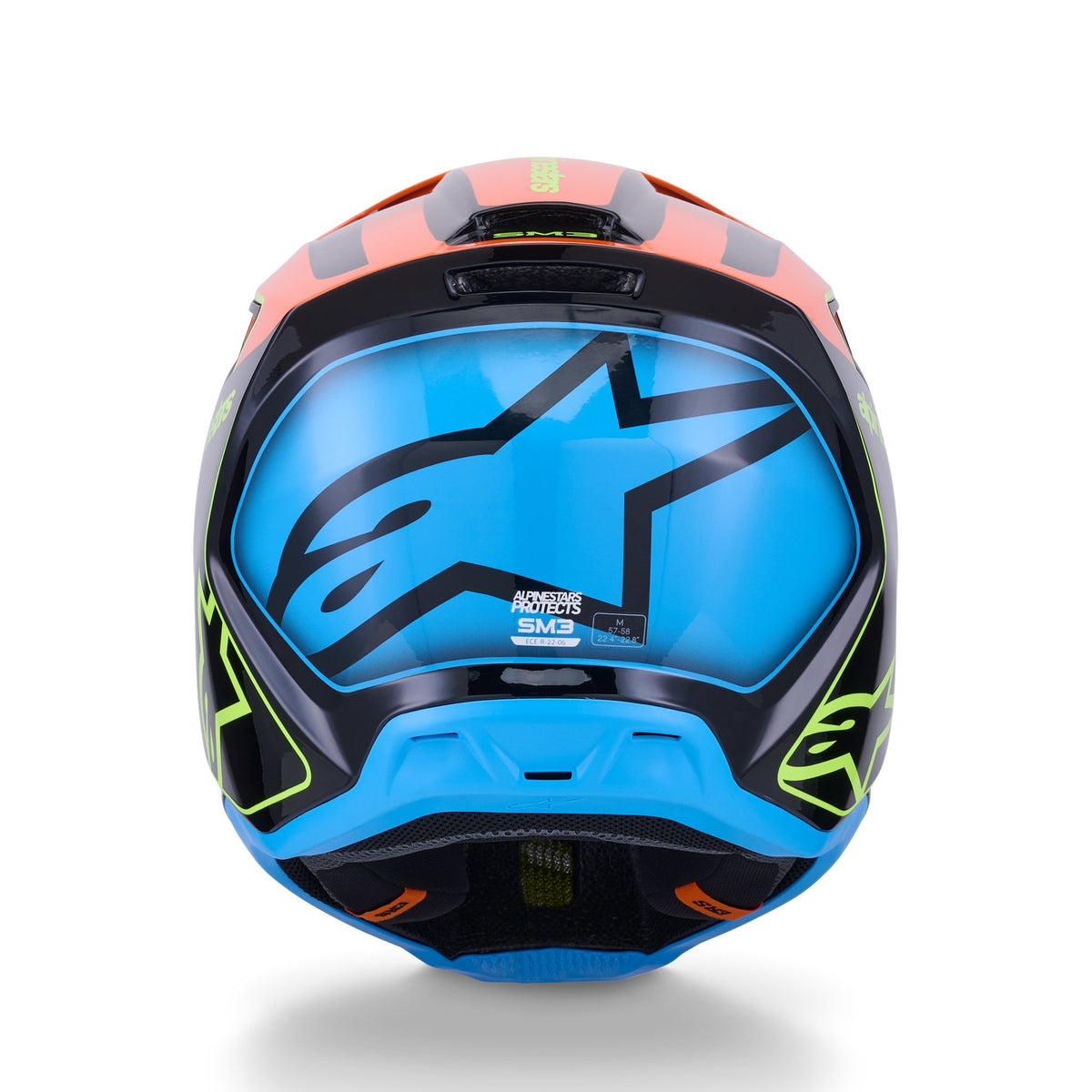 Alpinestars S-M3 Fray Zwart/Oranje/Fluogeel Crosshelm