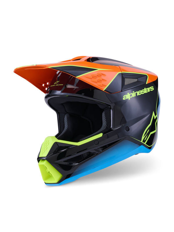Alpinestars S-M3 Fray Black/Orange/Fluo Yellow Motocross Helmet