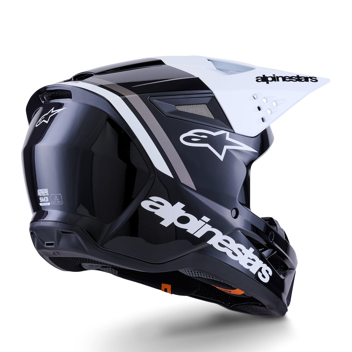 Alpinestars S-M3 Radium Zwart/Wit Crosshelm
