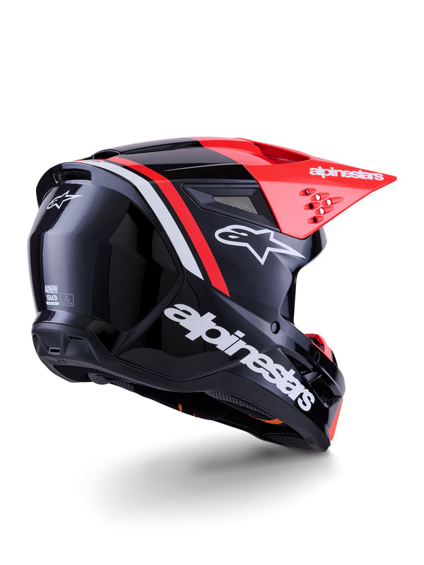 Alpinestars S-M3 Radium Black/Fluo Red/White Motocross Helmet