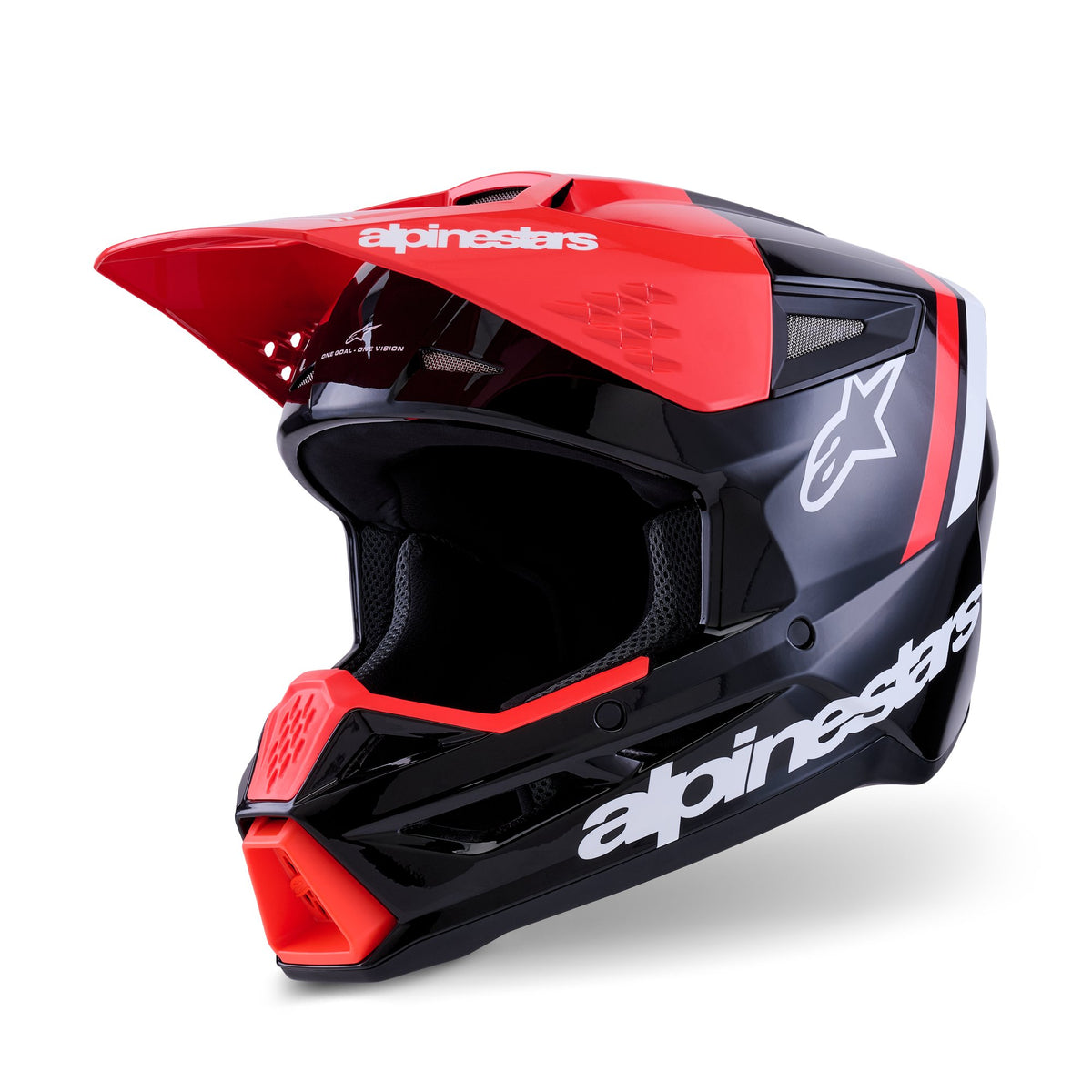 Alpinestars S-M3 Radium Zwart/Fluorood/Wit Crosshelm