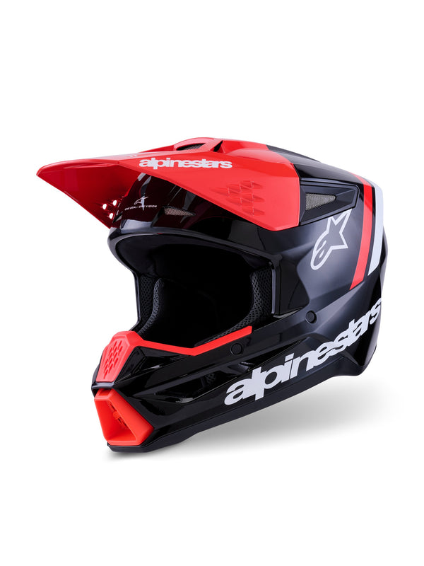 Alpinestars S-M3 Radium Black/Fluo Red/White Motocross Helmet
