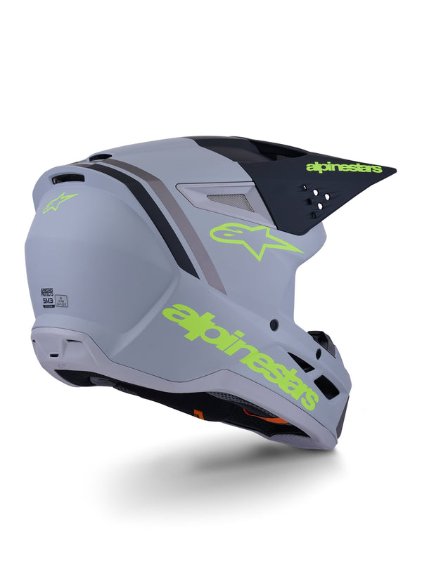 Alpinestars S-M3 Radium Grey/Black/Fluo Yellow Motocross Helmet