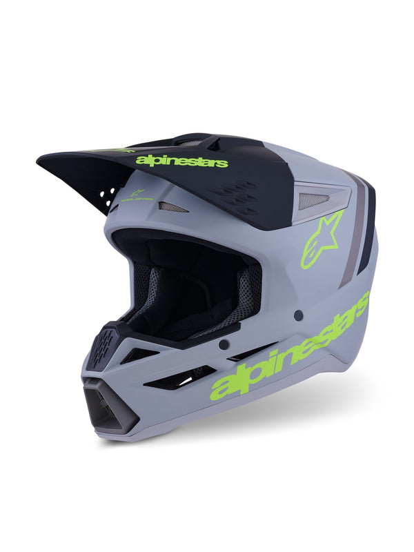 Alpinestars S-M3 Radium Grey/Black/Fluo Yellow Motocross Helmet