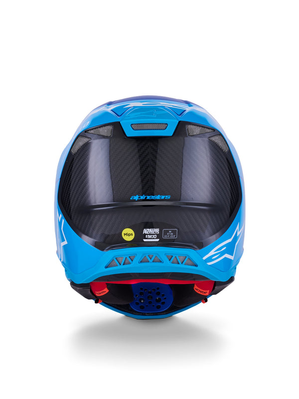 Alpinestars S-M10 Flood Metallic Blue/Blue/Carbon Motocross Helmet