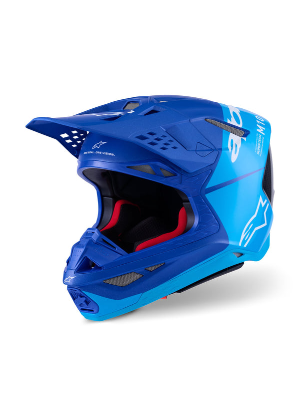 Alpinestars S-M10 Flood Metallic Blue/Blue/Carbon Motocross Helmet