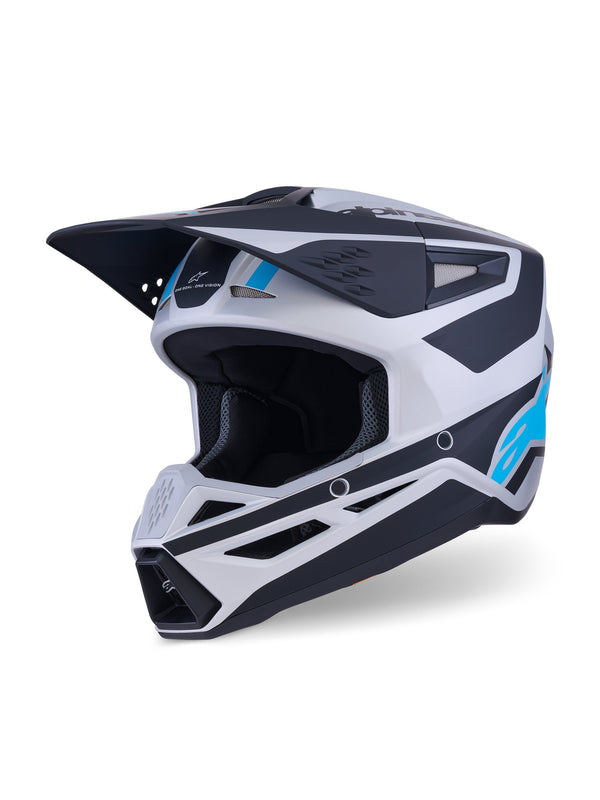 Alpinestars S-M3 Heat Silver/Blue/Black Motocross Helmet