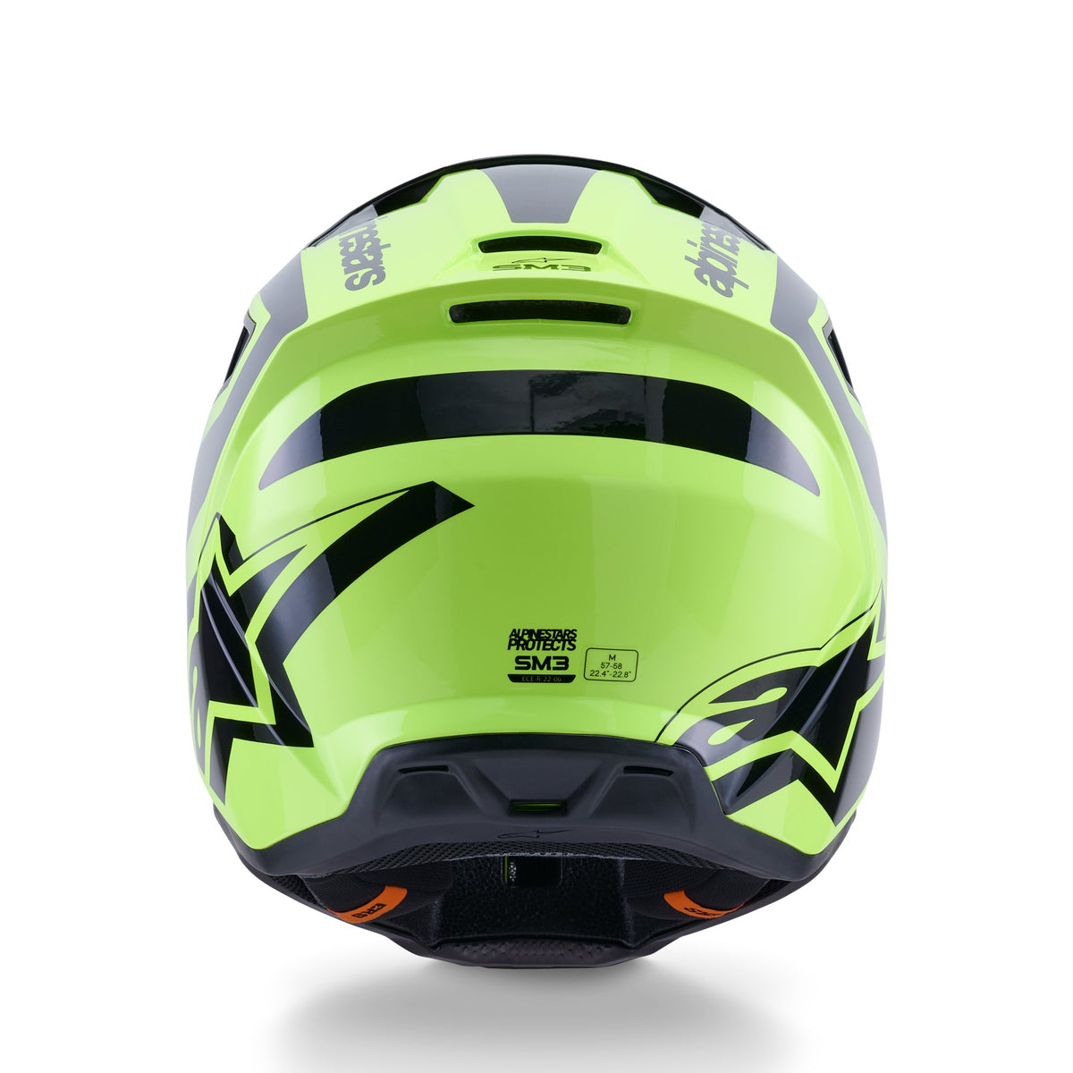Alpinestars S-M3 Heat Fluogelb/Schwarz Crosshelm