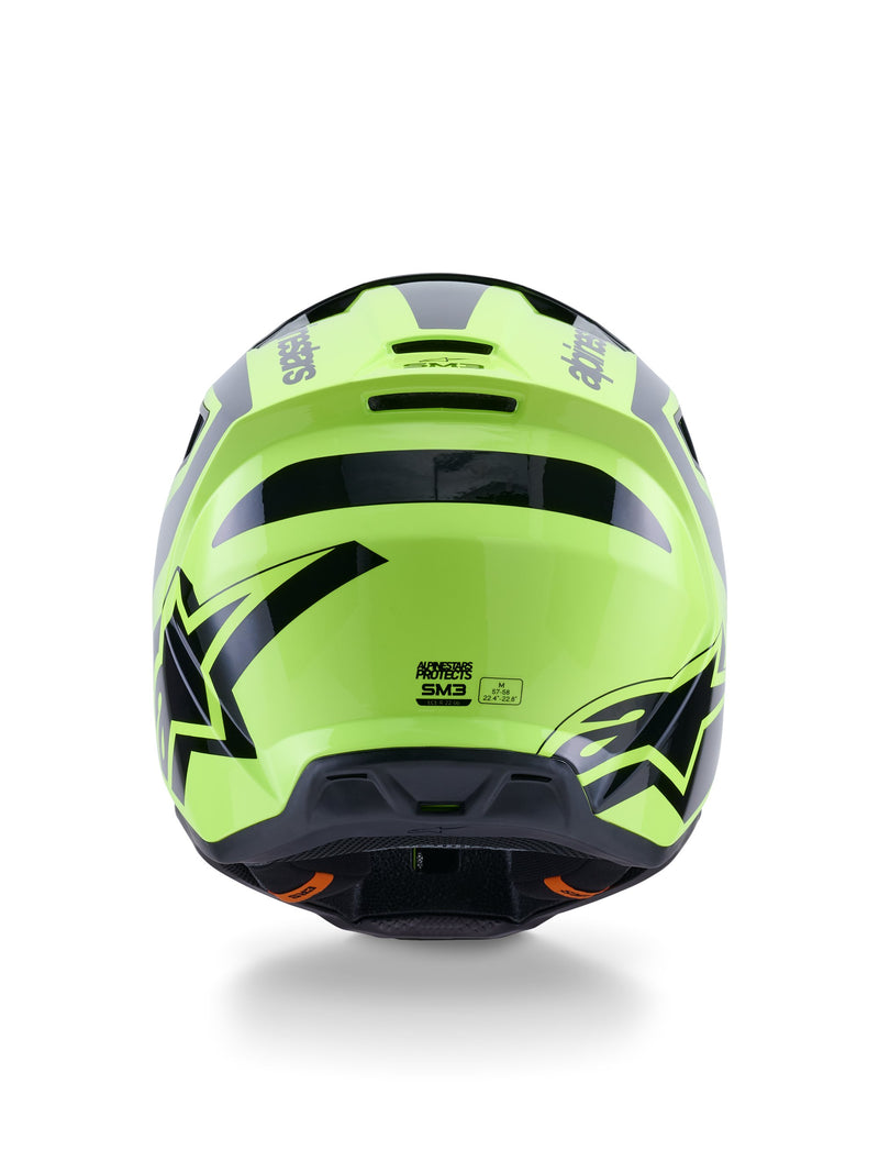 Alpinestars S-M3 Heat Fluogelb/Schwarz Crosshelm