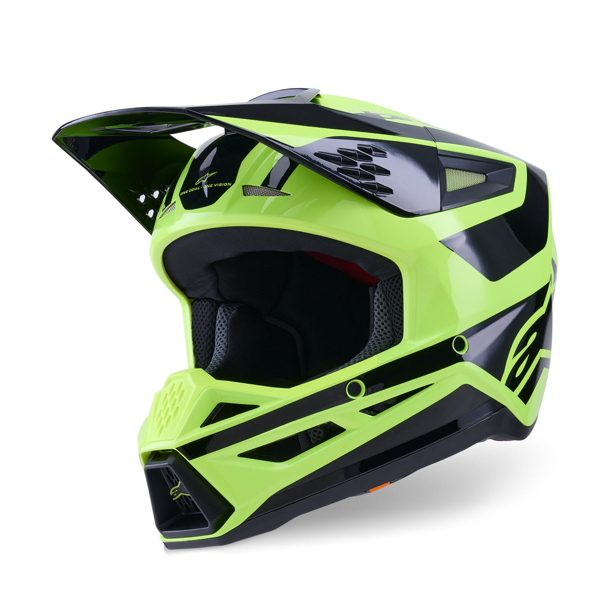 Alpinestars S-M3 Heat Fluogelb/Schwarz Crosshelm