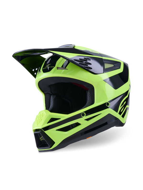 Alpinestars S-M3 Heat Fluorescent Yellow/Black Motocross Helmet