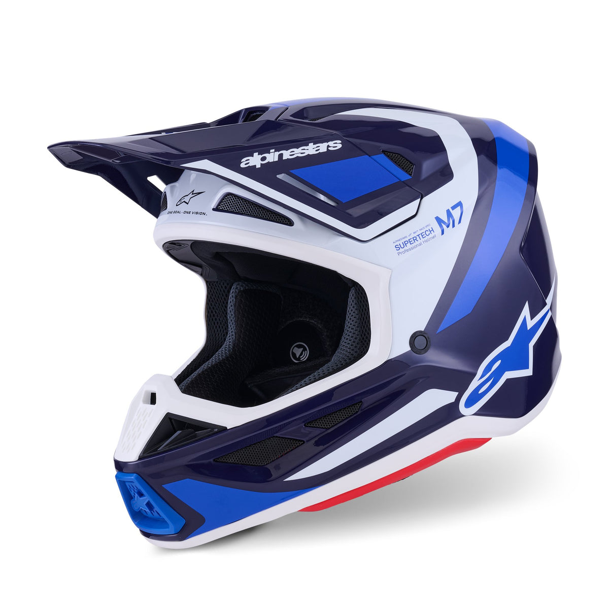Alpinestars S-M7 Rise Blau/Weiß Crosshelm
