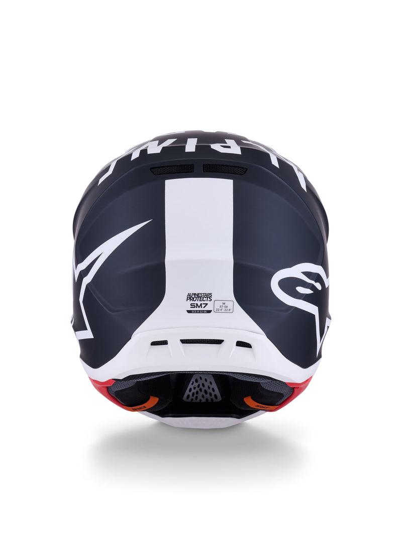 Alpinestars S-M7 Dasher Schwarz/Weiß Crosshelm
