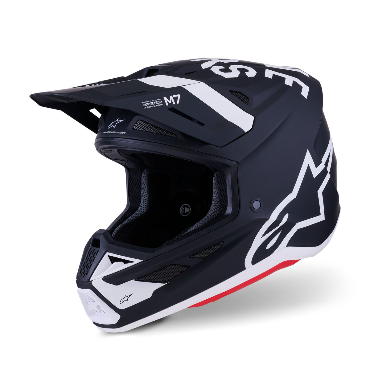 Alpinestars S-M7 Dasher Schwarz/Weiß Crosshelm
