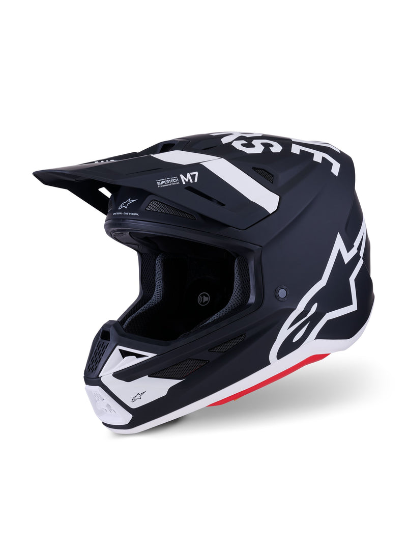 Alpinestars S-M7 Dasher Schwarz/Weiß Crosshelm