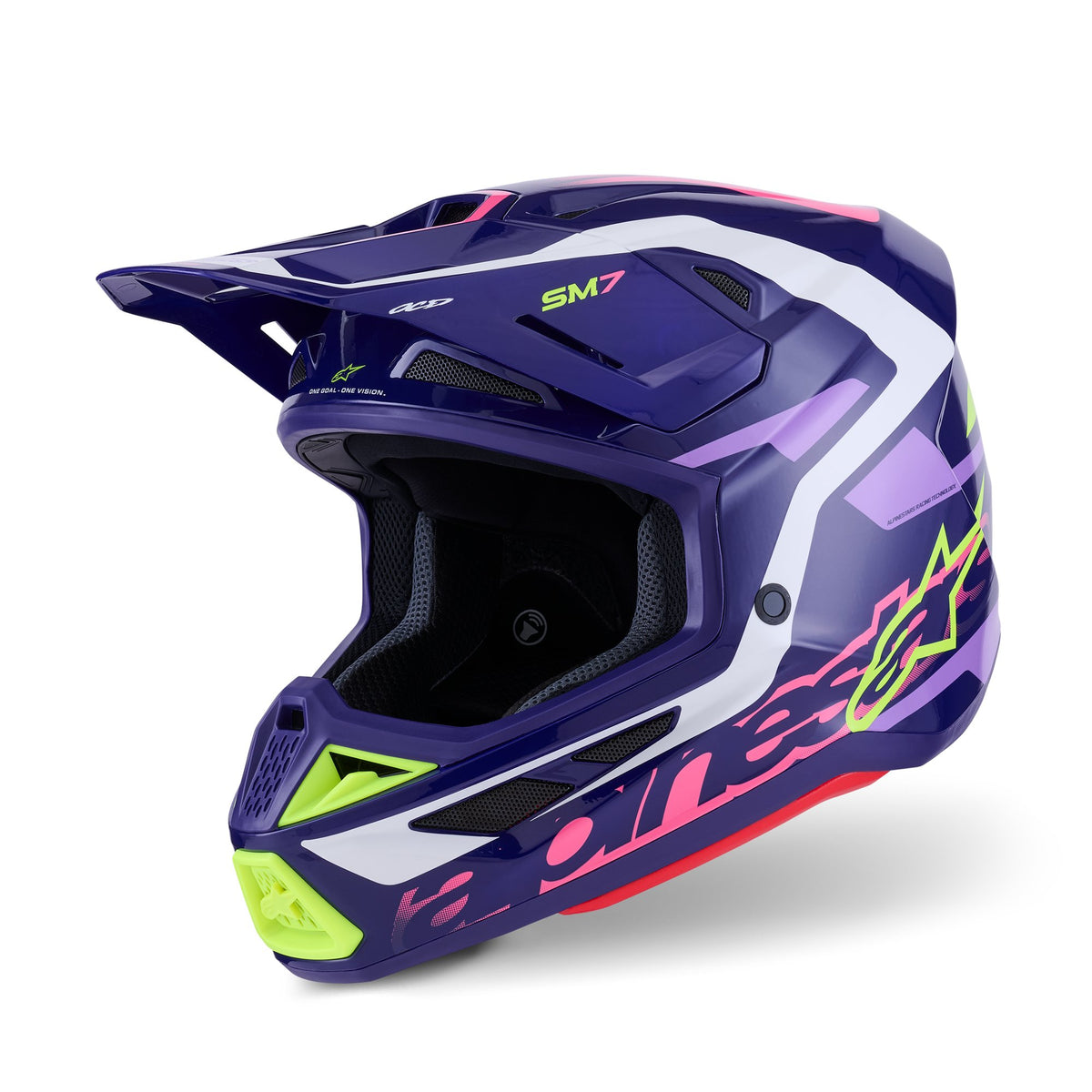 Alpinestars S-M7 Deed Lila/Rosa Crosshelm