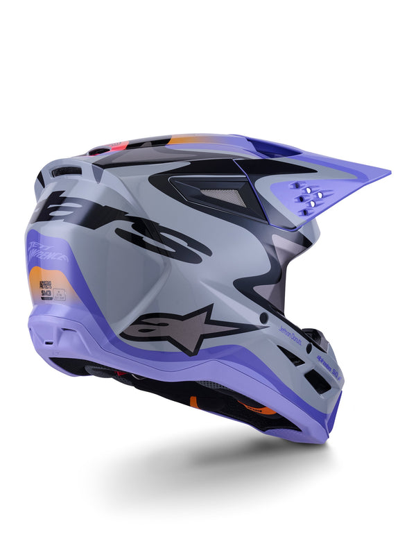 Alpinestars S-M3 Jettson Grey/Purple/Black Motocross Helmet