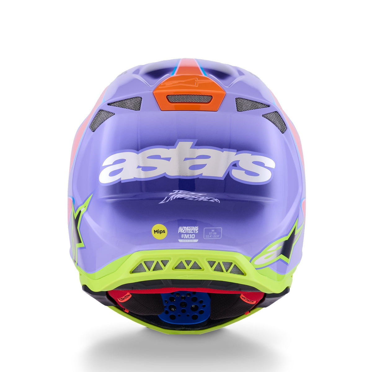 Alpinestars S-M10 JL R01 Paars/Fluoroze/Fluogeel Crosshelm