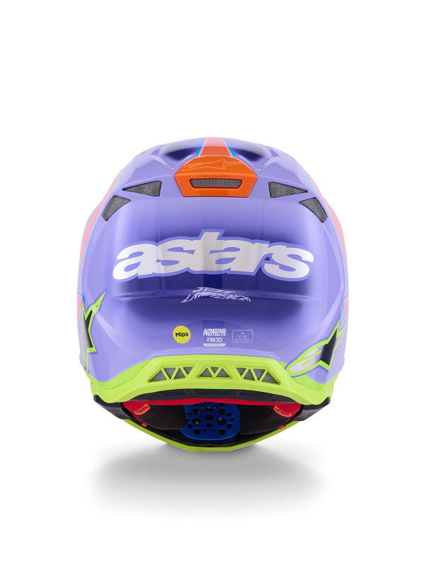 Alpinestars S-M10 JL R01 Purple/Fluo Pink/Fluo Yellow Motocross Helmet
