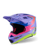 Alpinestars S-M10 JL R01 Lila/Fluororange/Fluor-Gelb Crosshelm