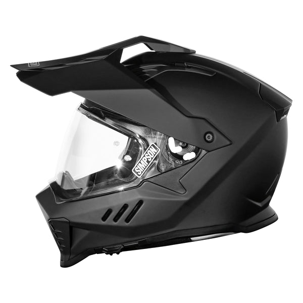 Simpson Xcursion Solid Matt Black Adventure Full-Face Motorcycle Helmet