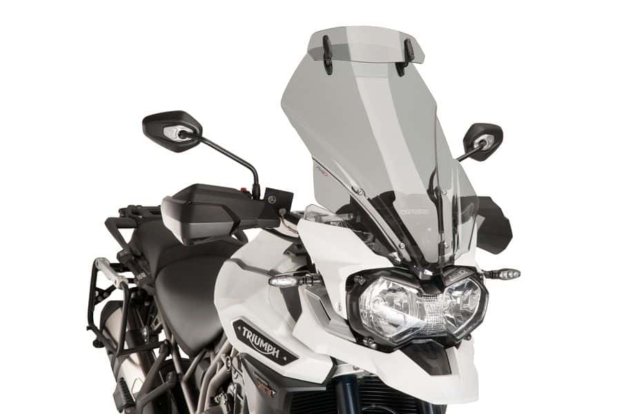 Puig Windscherm Touring met vizier Tiger Explorer/Xc/Xr/Xrx/Xrt/Xcx/Xca smoke