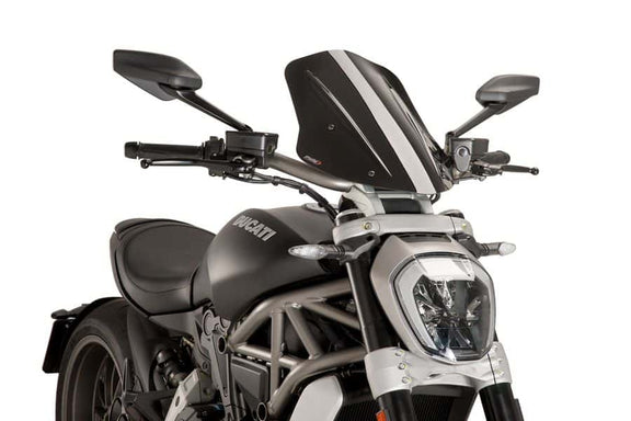 Puig Windscherm New Generation Touring Ducati X Diavel/S (2016-2018) zwart