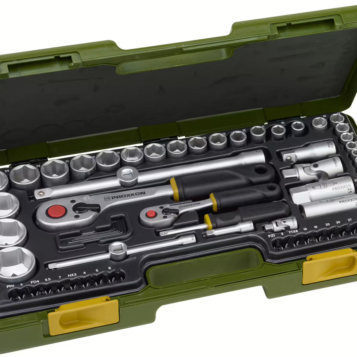 Proxxon dopsleutel set voor schroeven met metrische maat, 65-delig – Electrician Tool Sets kopen bij WheelsWork | Motoronderdelen, Gereedschap & Accessoires