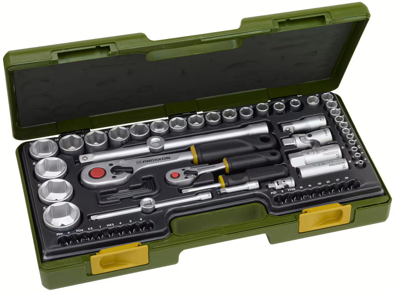Proxxon dopsleutel set voor schroeven met metrische maat, 65-delig – Electrician Tool Sets kopen bij WheelsWork | Motoronderdelen, Gereedschap & Accessoires