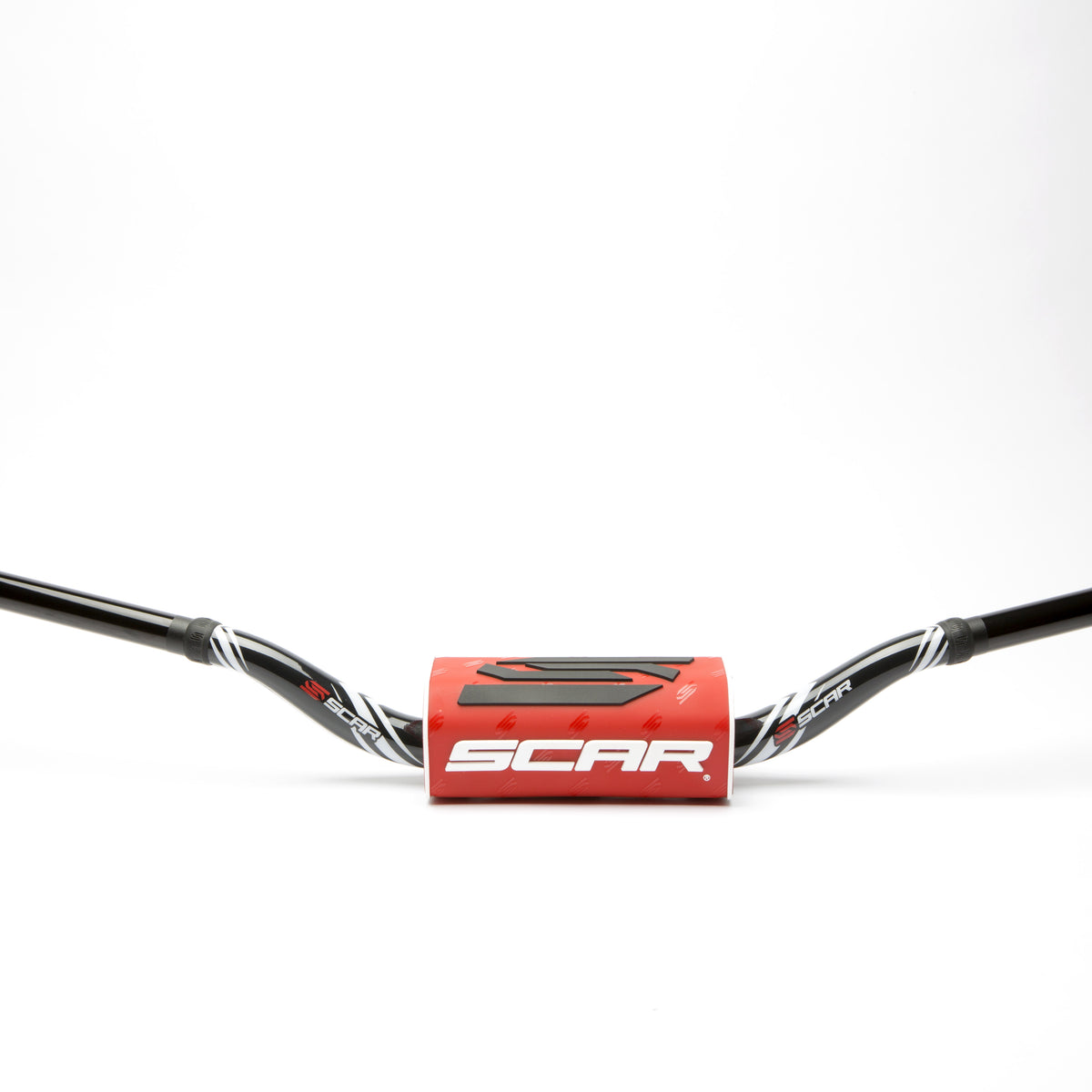Scar O² Stuur Ø28,6 mm RC Stuur zwart, Stuurkussen rood