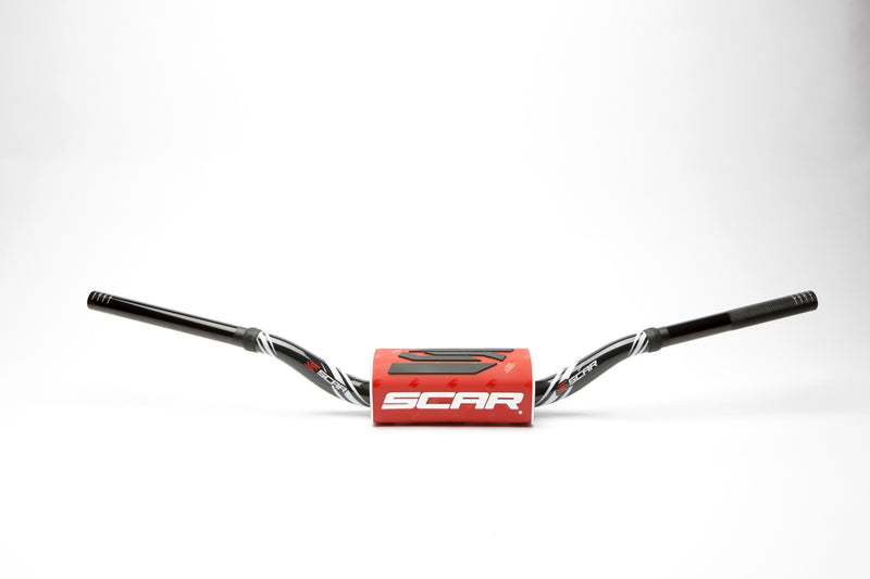 Scar O² Stuur Ø28,6 mm RC Stuur zwart, Stuurkussen rood