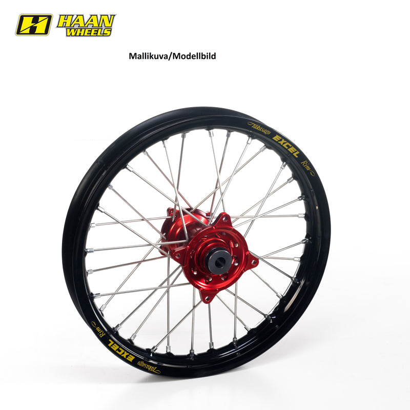Haan Compleet Wiel 19x2,15 SX&SXF 2023-2025 Naaf rood, Velg zwart