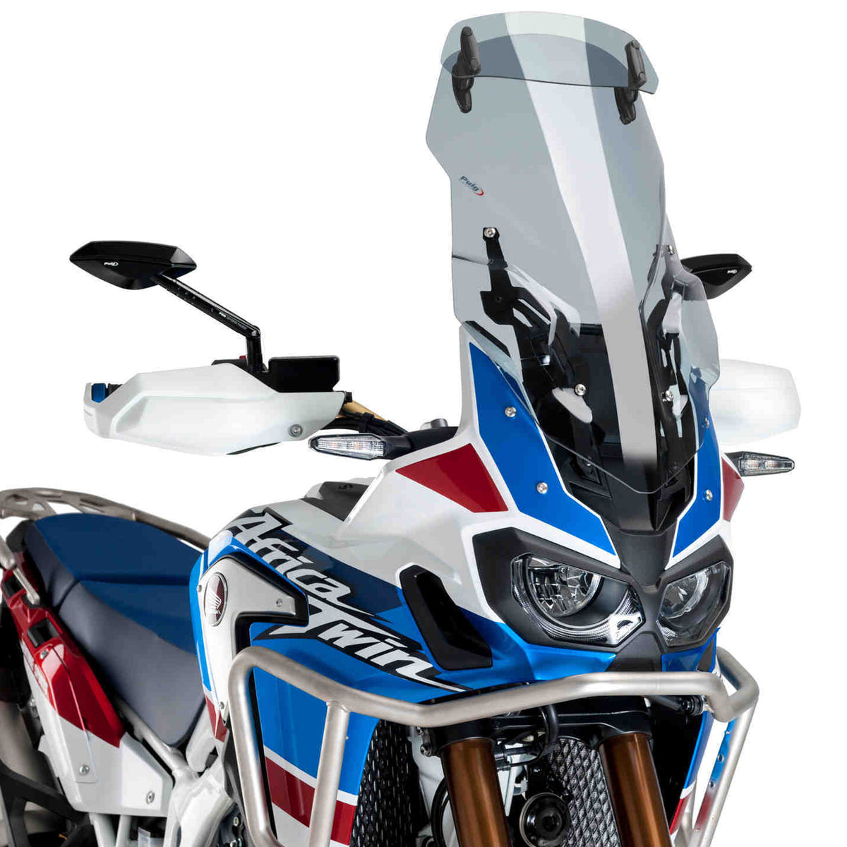 Puig Tng. Windscherm met vizier met montageset Sop. Africa Twin 16-1 smoke