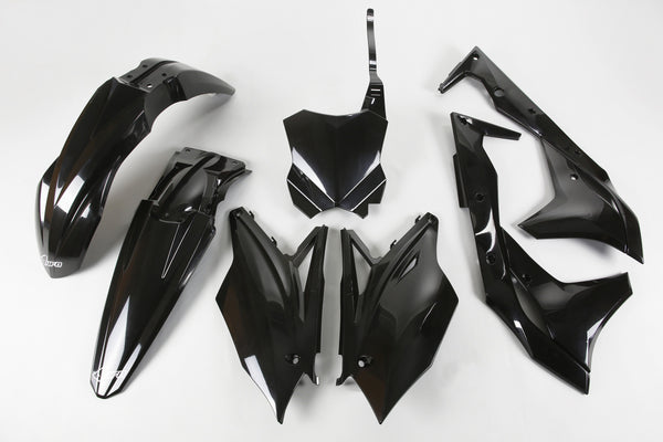 UFO Plasticset Zwart Kawasaki KX250F 2017-2020