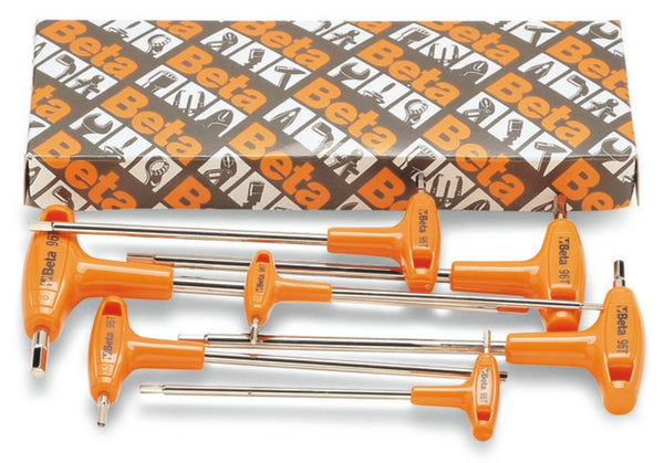 Beta Tools 96T S8 Hex Key Set With Handle 8 Piece Power Handle Chrome-plated