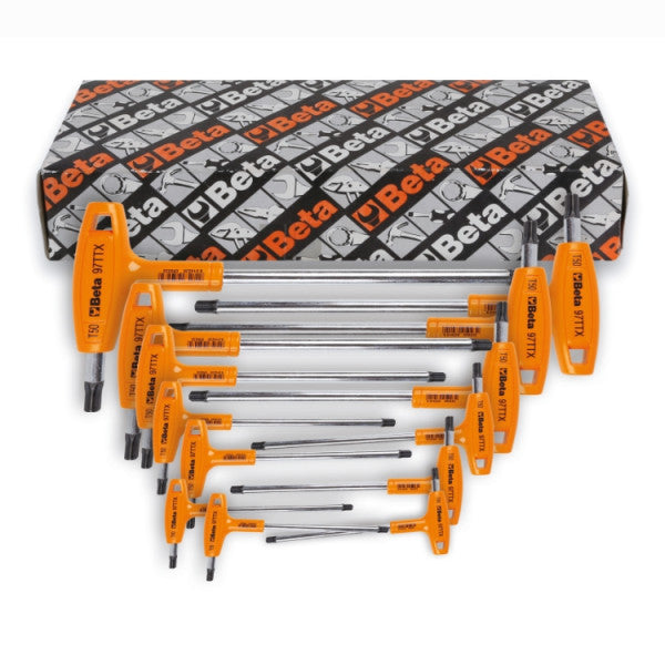 Beta Tools 97TTX/S13 Torx Key Set with Handle – 13 Pieces – T6 to T50