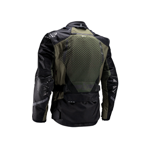 Leatt ADV FlowTour 5.5 motorjas AA gecertificeerd geventileerd met HydraDri 20K regenjas Forest Green