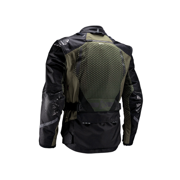 Leatt ADV FlowTour 5.5 motorjas AA gecertificeerd geventileerd met HydraDri 20K regenjas Forest Green