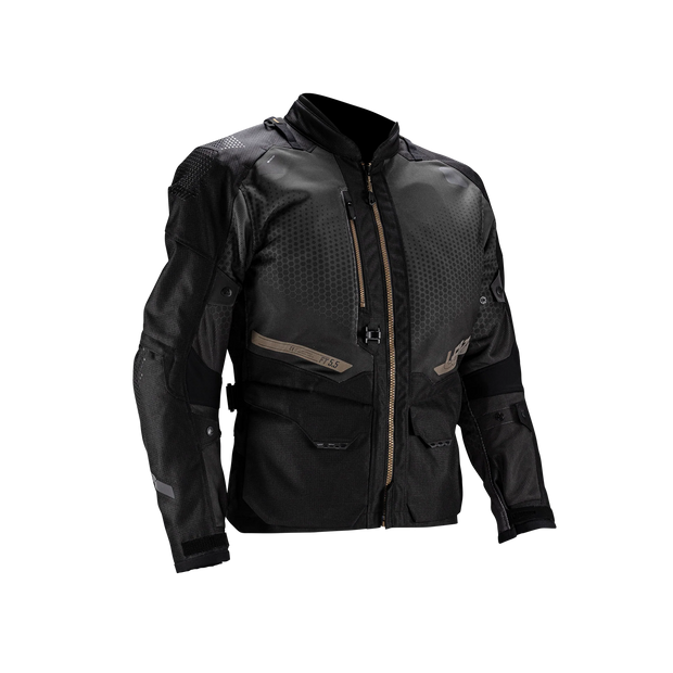 Leatt ADV FlowTour 5.5 motorjas geventileerd AA gecertificeerd met HydraDri 20K regenjas zwart grijs
