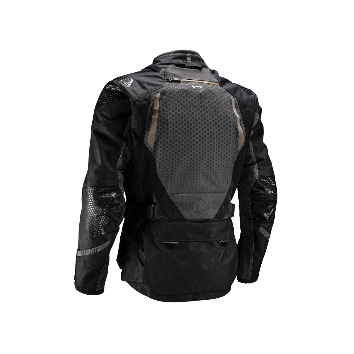 Leatt ADV FlowTour 5.5 Motorradjacke, belüftet, AA-zertifiziert mit HydraDri 20K Regenschutz, schwarz und grau