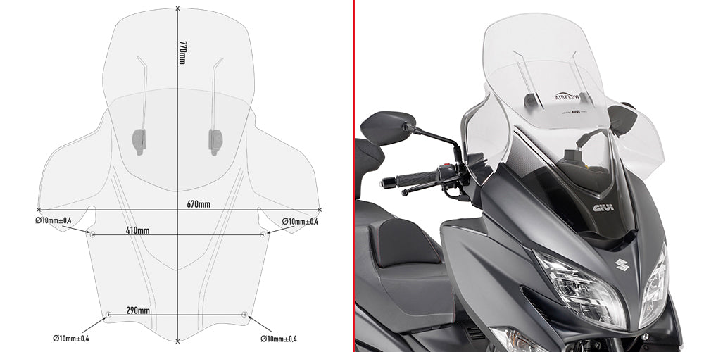 Givi AF3115 Airflow Windschutzscheibe SUZUKI BURGMAN 400