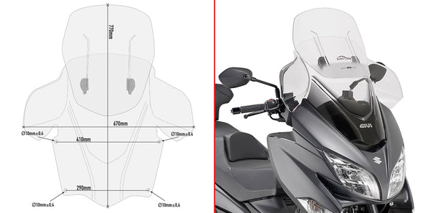 Givi AF3115 Airflow windscherm SUZUKI BURGMAN 400